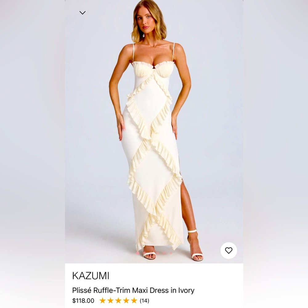 Oh Polly Ivory maxi dress US size 4 UK size 8 new, never worn